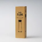 Bulb Flow glass drinking bottle - Swiss drinking bottle with wooden lid