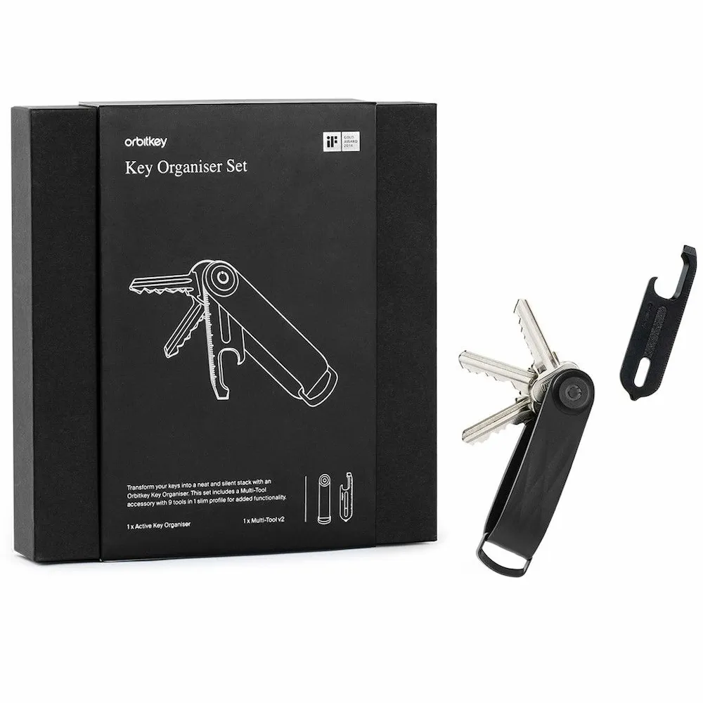 Kit cadeau Orbitkey - Noir actif avec Multi-Tool