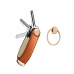 Orbitkey Gift Set - Leather Key Organizer - Cognac with Gold Ring