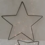 Owl cut metal wreath star set of 2