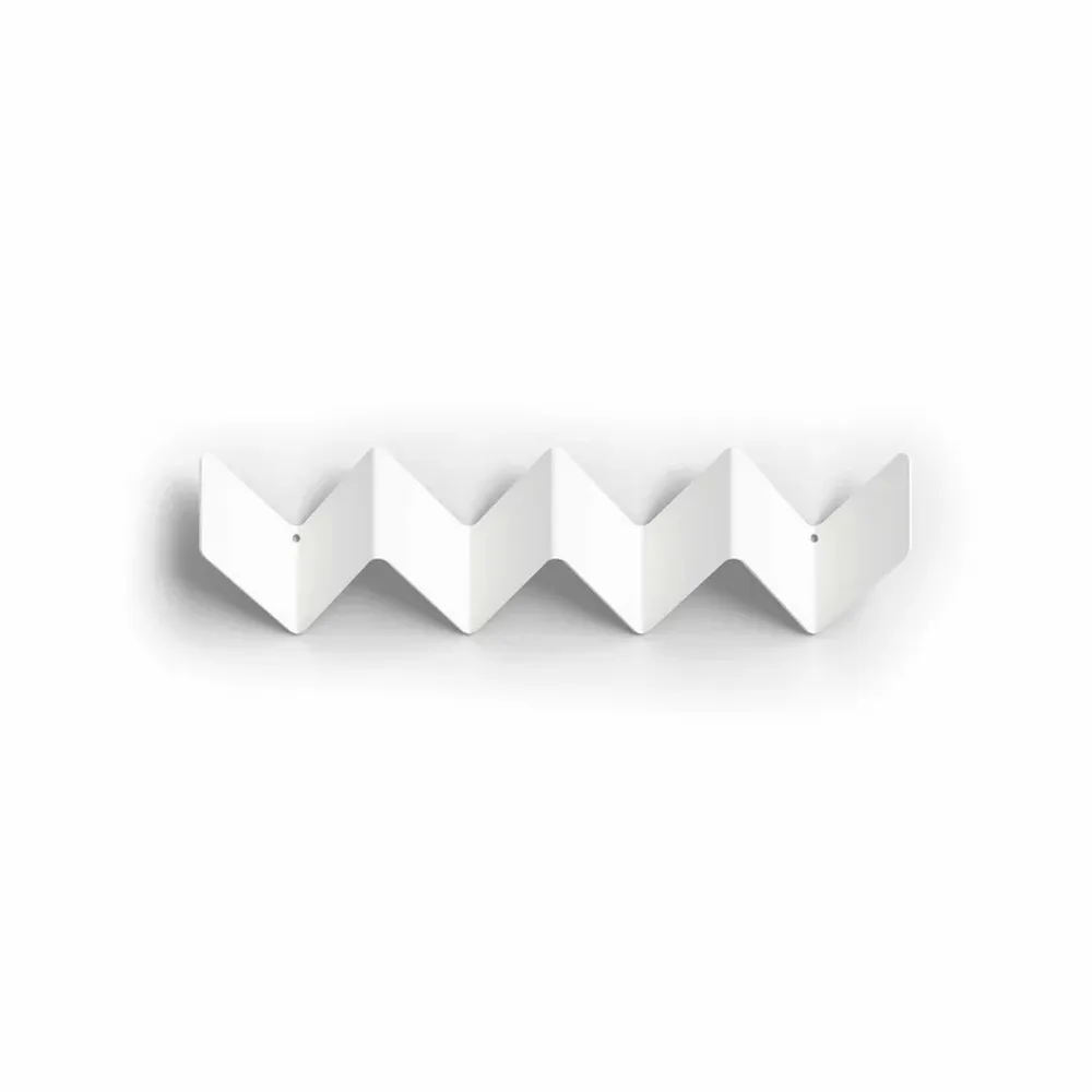 ZigZag wall coat rack in white by Peppermint Products